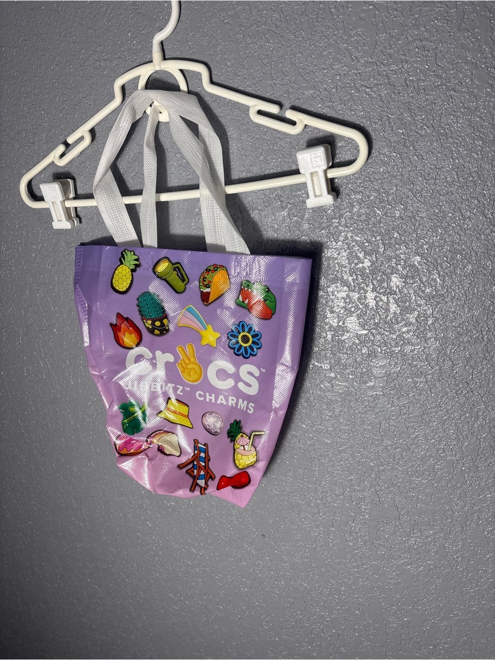 Crocs Kids Purple Jibbitz Charms Tote Bag